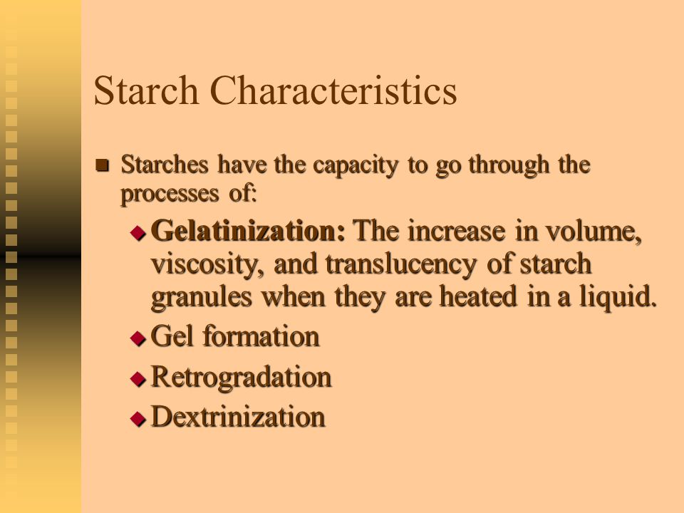 Factors of starch
